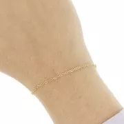 Catena maglia forzatina limata da 1,75 mm - Acciaio inox 304L dorato x10m