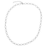Collana a maglia alternata fantasia 6,3 mm - Acciaio inox 304L x47cm|raw }}