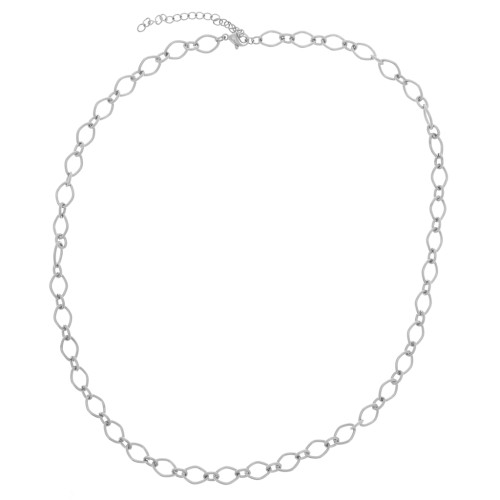 Collana a maglia alternata fantasia 6,3 mm - Acciaio inox 304L x47cm