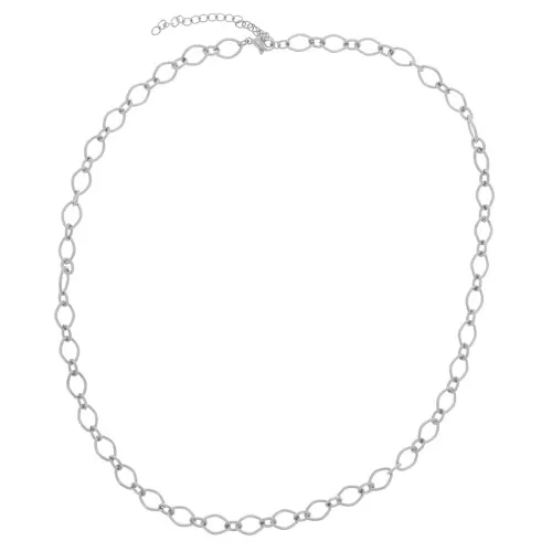 Collana a maglia alternata fantasia 6,3 mm - Acciaio inox 304L x47cm