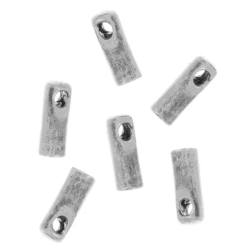 Chiudicordoncini mm. 0.9 Placcatura argento fino antico x20