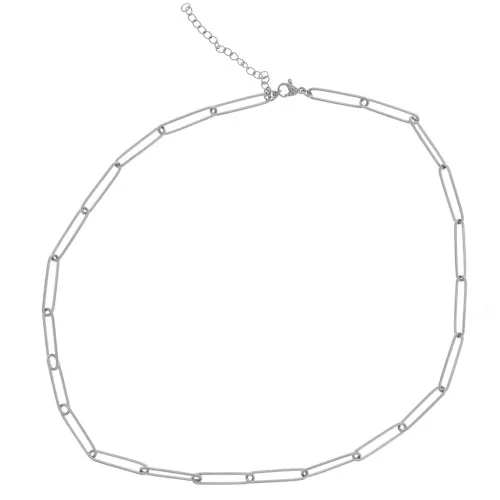 Collana a maglia rettangolare da 4,1 mm - Acciaio inox 304L x47cm