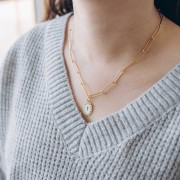 Collare a maglia rettangolare da 5 mm - Acciaio inox 304L x47cm