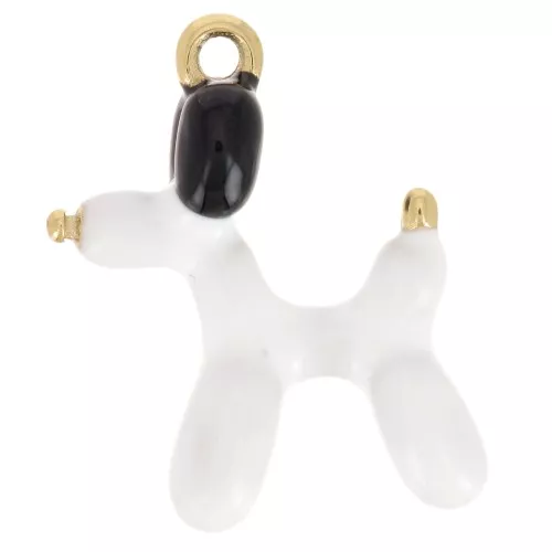 Ciondolo per cane a palloncino in resina 19x17 - Acciaio inox 316L dorato x1