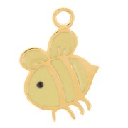 Ciondolo ape in resina epossidica 12x8,5 - Acciaio inossidabile 316L dorato x1|raw }}