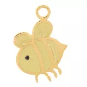 Ciondolo ape in resina epossidica 12x8,5 - Acciaio inossidabile 316L dorato x1