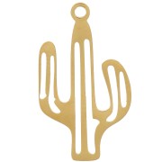 Pendente Origami cactus 22x13 mm - Acciaio inossidabile 316L dorato x1