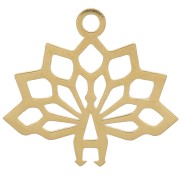 Ciondolo pavone origami 15x17 mm - Acciaio inossidabile 316L dorato x1|raw }}