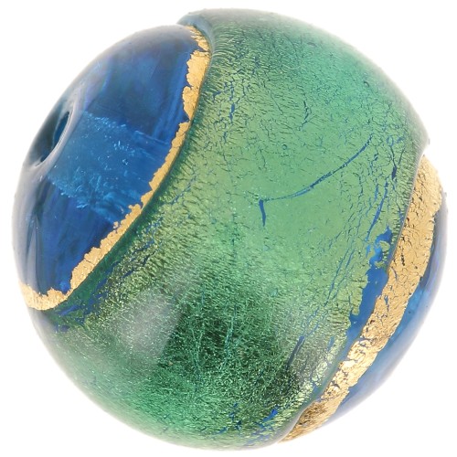 Tonda Murano mm. 10 aquamarina cerchiata di oro x1
