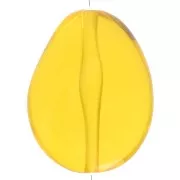 Perla piatta irregolare 25x20 mm in resina trasparente - Giallo x1