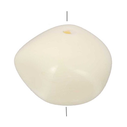 Perline in resina opaca 9x12 mm - Ecrù x8