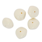 Perline in resina opaca 9x12 mm - Ecrù x8
