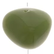 Perles nuggets en résine opaque 12x15 mm - Kaki x6