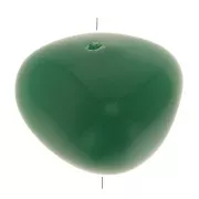 Perline in resina opaca 12x15 mm - Verde smeraldo x6