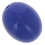 Perle in resina opaca 14x11 mm - Hard blue x6