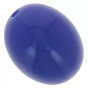 Perle in resina opaca 14x11 mm - Hard blue x6