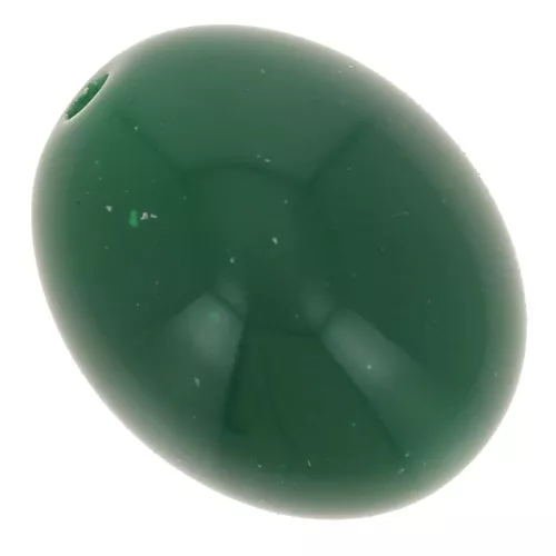 Perline in resina opaca 14x11 mm - Verde smeraldo x6