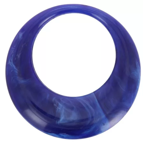Pendente rotondo cavo in resina opaca 44 mm - Blu marcato x1