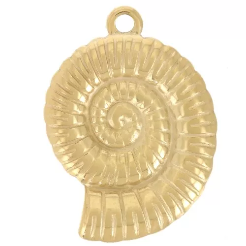 Pendente conchiglia 20x15 mm - Acciaio inossidabile 304L dorato x1