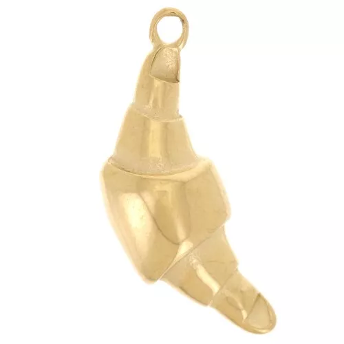 Ciondolo a mezzaluna 22x8 mm - Acciaio inossidabile 316L oro x1