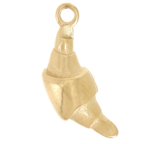 Ciondolo a mezzaluna 17x7 mm - Acciaio inossidabile 316L oro x1