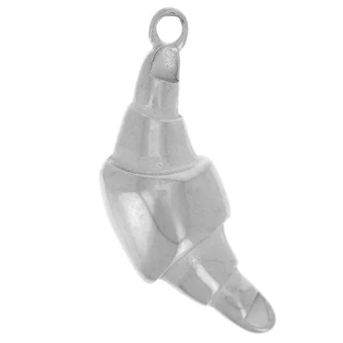 Pendente mezzaluna 22x8 mm - Acciaio inossidabile 316L x1