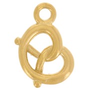 Ciondolo Pretzel 17x11 mm - Acciaio inossidabile 316L oro x1