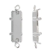 Castone separatore PureCrystal 4547 mm. 21x7 rodiato 2 anellini