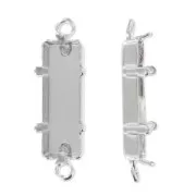 Castone separatore PureCrystal 4547 mm. 21x7 rodiato 2 anellini