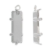 Castone pendente PureCrystal 4547 pera mm. 21x7 rodio|raw }}