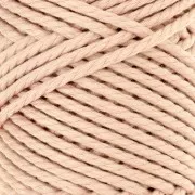 Bobina di corda per macramè in cotone 3 mm - Qualità - Rosa pallido x50m