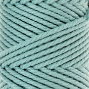 Bobina di corda per macramè in cotone 3 mm - Qualità - Aqua marine x50m