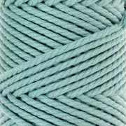 Bobina di corda per macramè in cotone 3 mm - Qualità - Aqua marine x50m