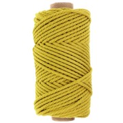Bobina di corda per macramè in cotone 3 mm - Quality - Olive x50m