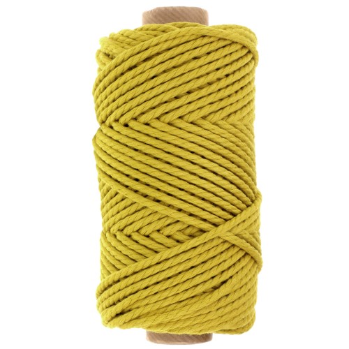 Bobina di corda per macramè in cotone 3 mm - Quality - Olive x50m