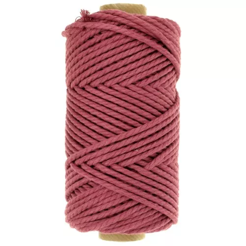 Bobina di corda per macramè in cotone 3 mm - Qualità - Grape x50m