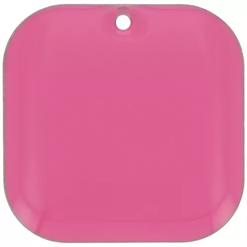 Zecchino quadrato in metallo e resina epossidica 22 mm - Rosa confetto x1