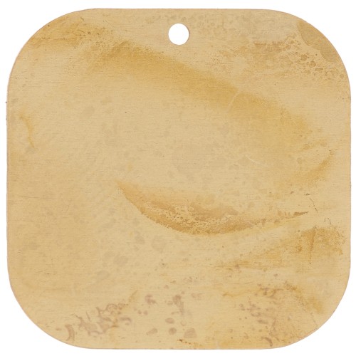 Zecchino quadrato rotondo 22 mm - Ottone grezzo x1