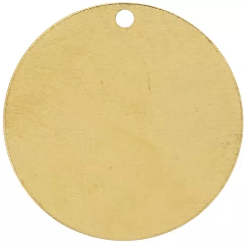 Zecchino rotondo 20 mm - Ottone grezzo x1
