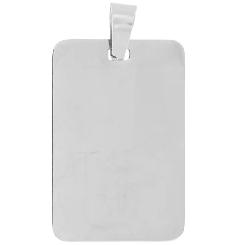 Pendente rettangolare pendente 30x20 mm - Acciaio inox 316L x1