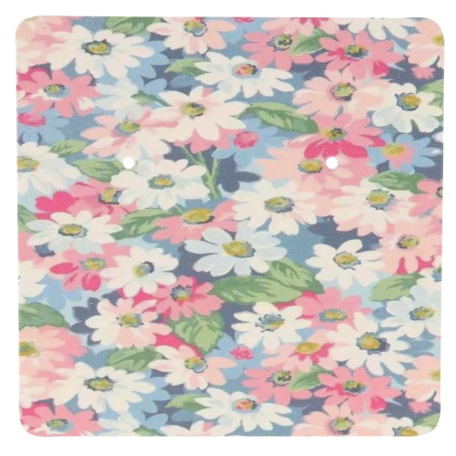 Confezione da 50 cartoncini di supporto per gioielli 6x6 cm per orecchini - Fiori pastello