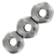 Separatori 3 file rondelle irregolari 18x2.2 mm rodiato x5|raw }}