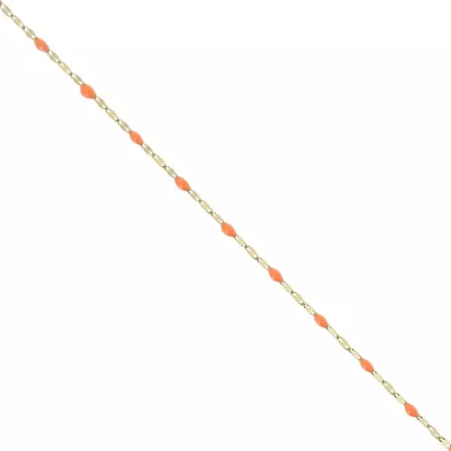 Catena con resina epossidica da 2mm -Acciaio inossidabile 304 dorato Arancione x1m