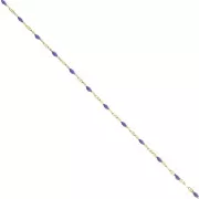 Catena con resina epossidica da 2mm -Acciaio inossidabile 304 Gold - Blu reale x1m