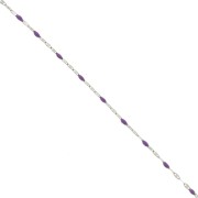 Catena con resina epossidica Catena da 2 mm - Acciaio inox 304 - Viola x1m