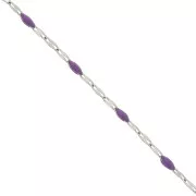 Catena con resina epossidica Catena da 2 mm - Acciaio inox 304 - Viola x1m