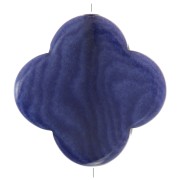 Perla Tagua - forma a trifoglio 14 mm - blu notte x1|raw }}