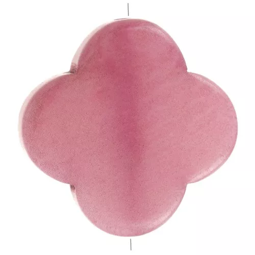 Perlina Tagua - forma a trifoglio 14 mm - Rosa x1