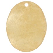 Pendente ovale irregolare martellato 20x16 mm - Dorato con oro fino satinato x1