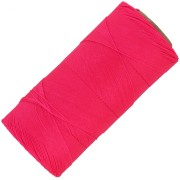 Bobina di filo cerato Linhasita per micro macramè 0,35 mm - Rosa fluo (328) x448m